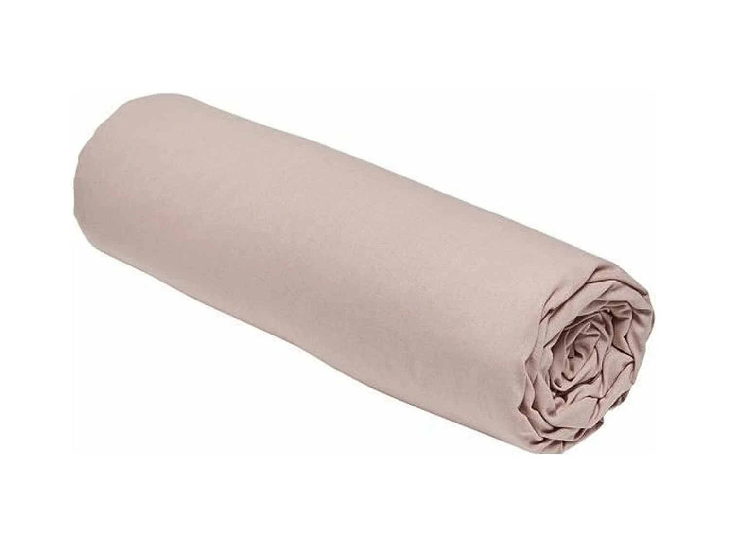 Drap housse uni rose des sables 140 x 190 cm