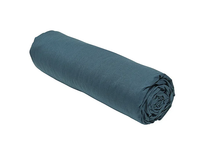 Sábana bajera ajustable 100% algodón calidad 144 hilos, en colores lisos. Azul Petróleo 135x200cm