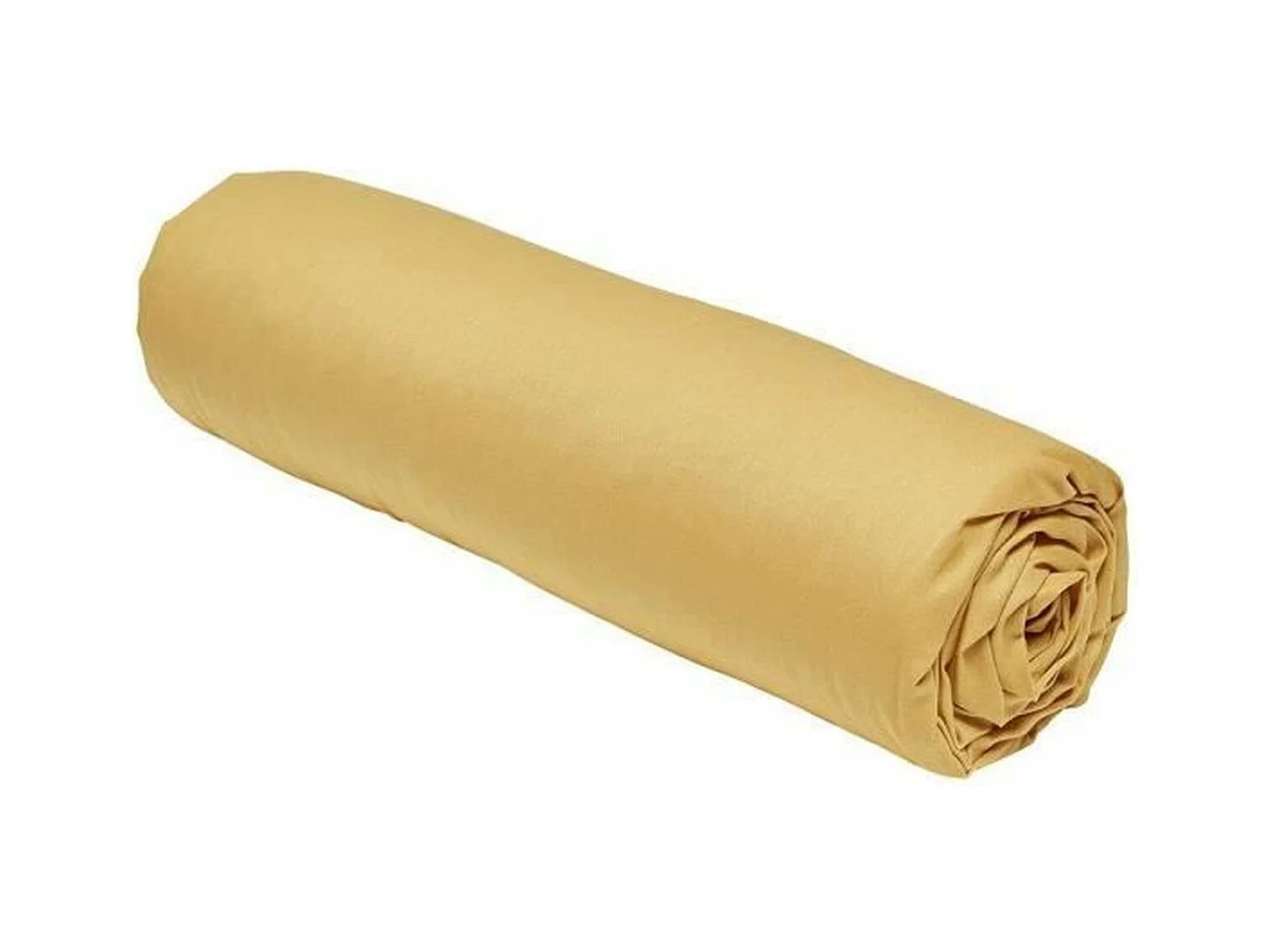 Drap housse uni ocre 140 x 190 cm