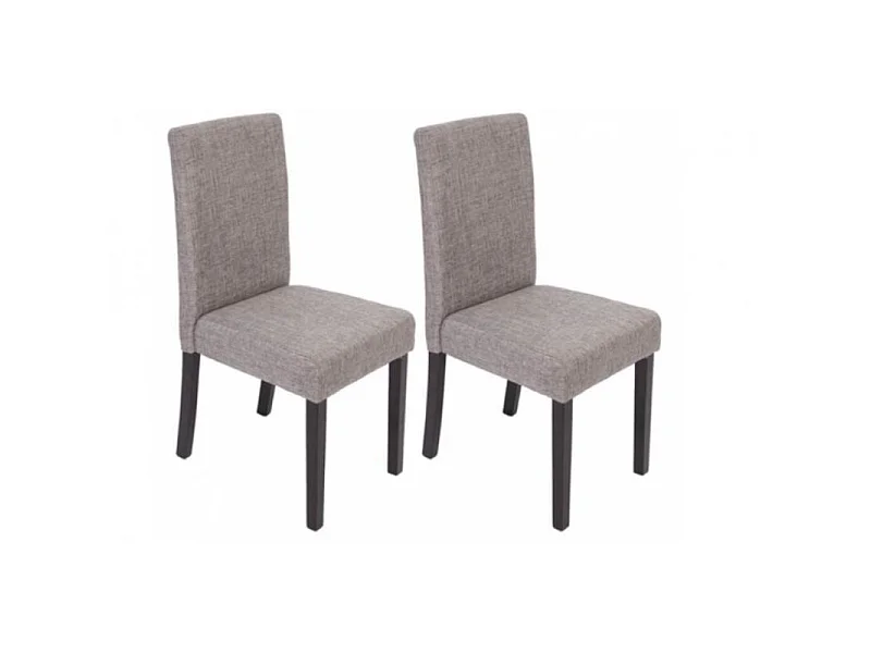 Chaise de salle à manger lot de 2 POKA pieds foncés