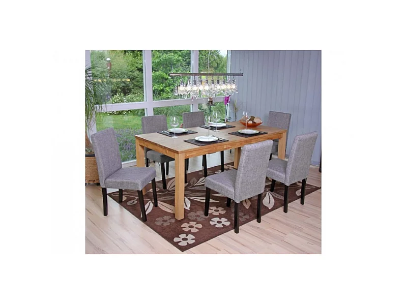 Chaise de salle à manger lot de 2 POKA pieds foncés