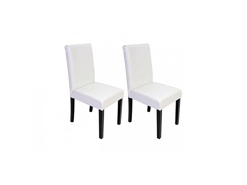 Chaise de salle à manger lot de 2 SANTORINI blanc