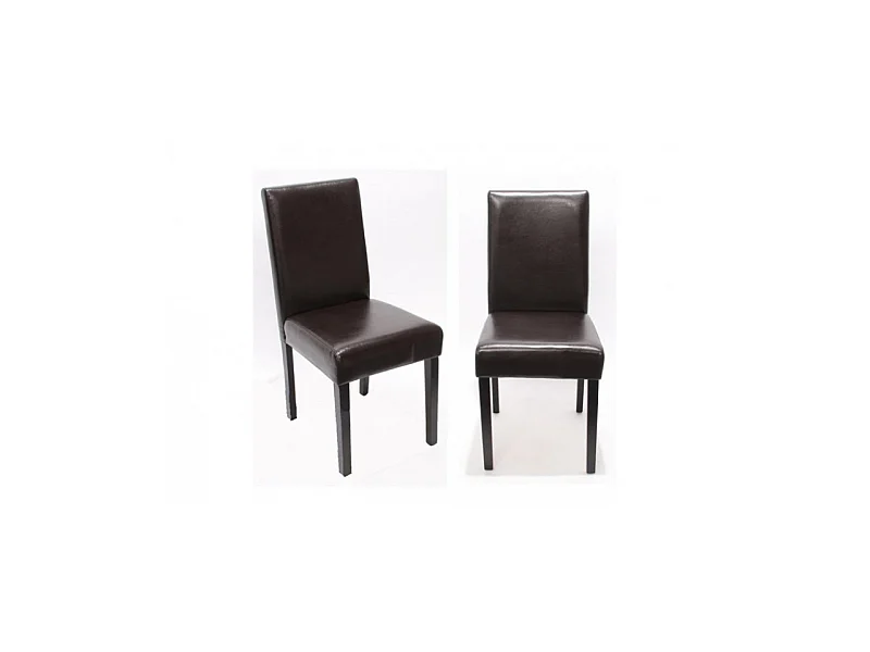 Chaise de salle à manger lot de 2 SANTORINI brun