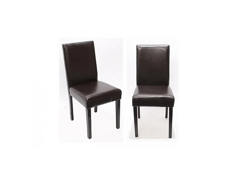 Chaise de salle à manger lot de 2 SANTORINI brun