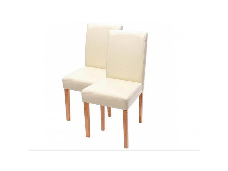 Chaise de salle à manger lot de 2 ATHENA crème