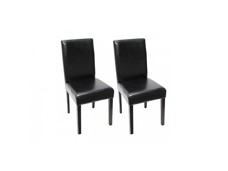 Chaise de salle à manger lot de 2 SANTORINI noir