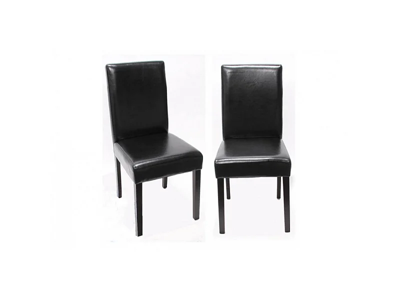 Chaise de salle à manger lot de 2 SANTORINI noir