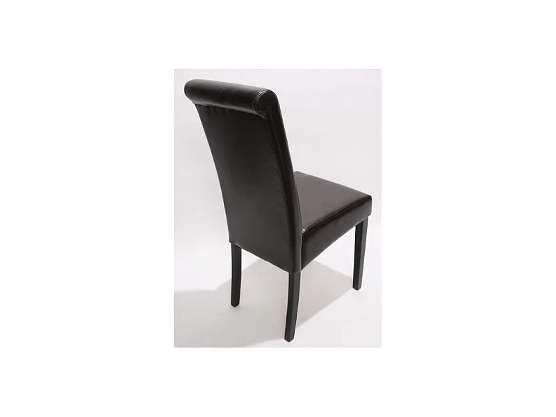 Chaise de salle à manger lot de 2 FLORENCE brun