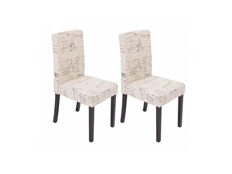 Chaise de salle à manger lot de 2 OTTA Pieds foncés