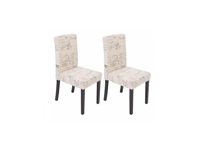 Chaise de salle à manger lot de 2 OTTA Pieds foncés
