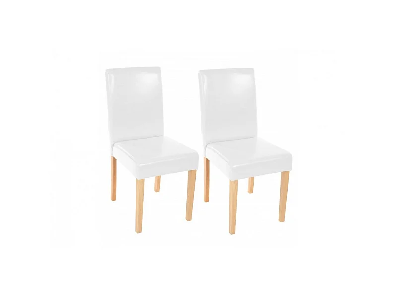 Chaise de salle à manger lot de 2 ATHENA  blanc