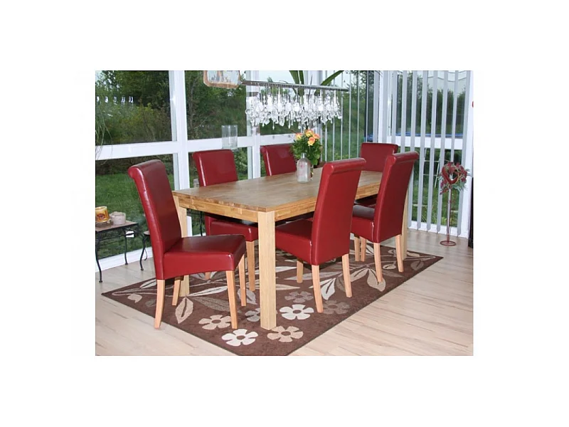 Chaise de salle à manger lot de 2 FLORENCE rouge