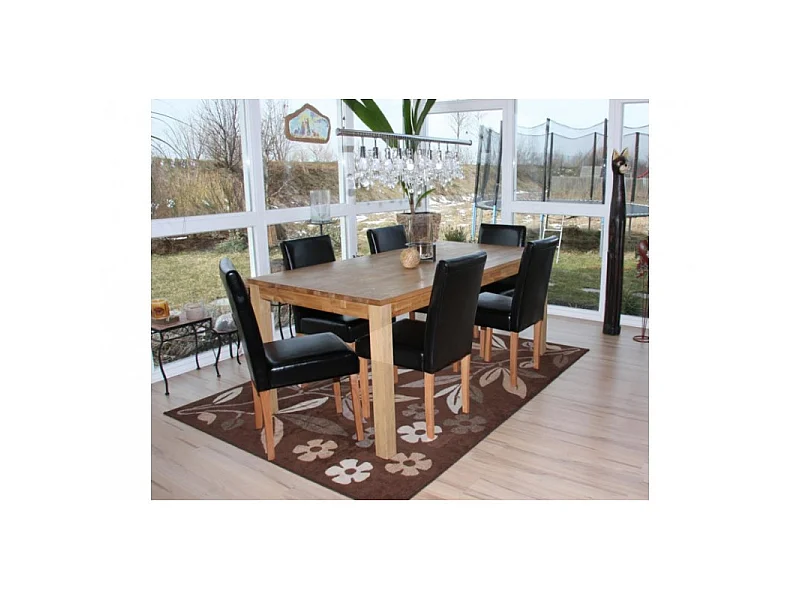 Chaise de salle à manger lot de 2 ATHENA noir