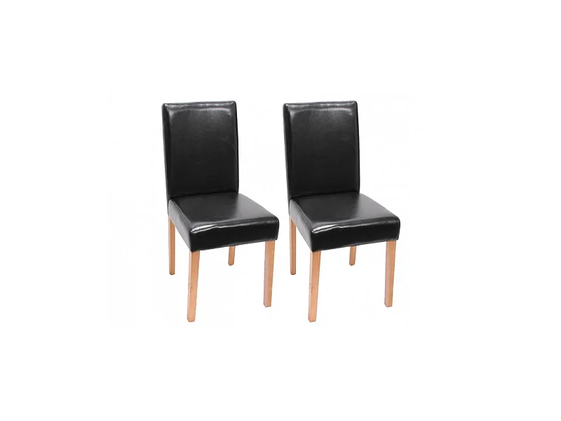 Chaise de salle à manger lot de 2 ATHENA noir