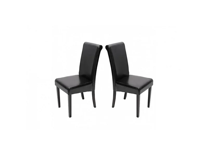 Chaise de salle à manger lot de 2 FLORENCE noir