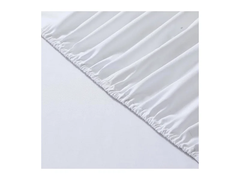 Drap Housse Blanc 180x200cm 100% Coton Vision