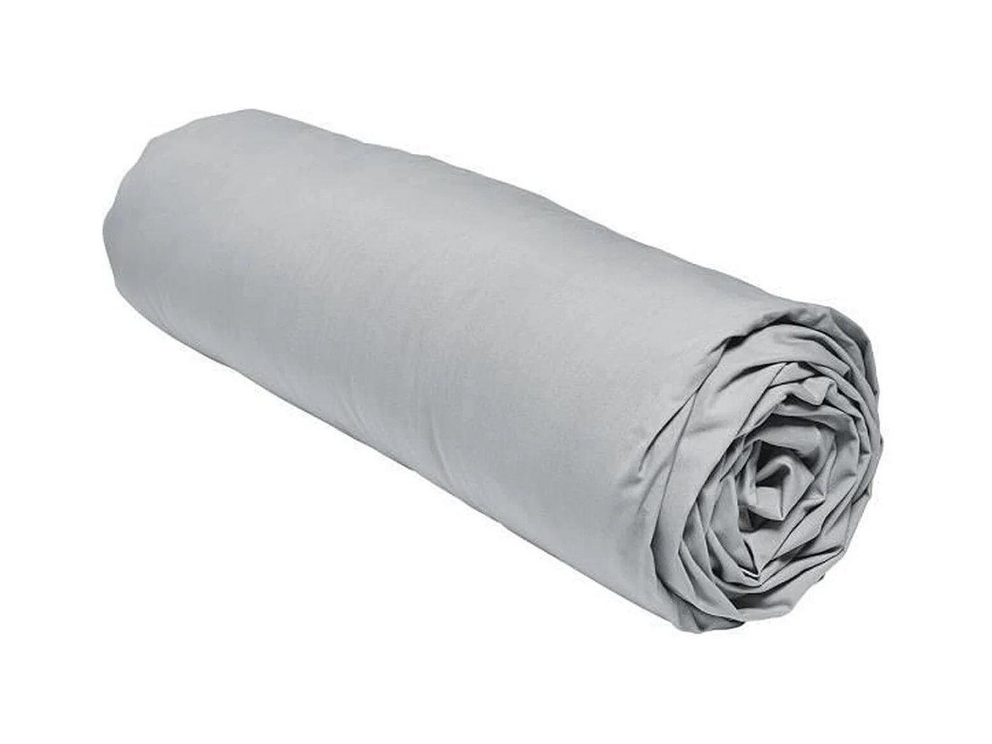 Drap housse - 140 x 200+30 cm - 100% Percale de coton uni - Acier