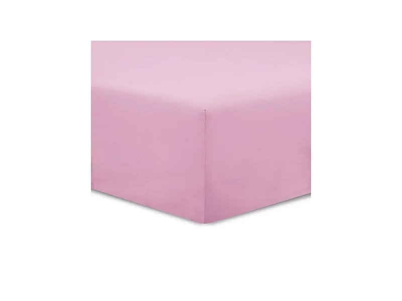 Drap Housse Rose 90x190cm 100% Coton Vision