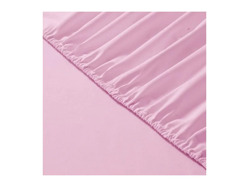 Drap Housse Rose 90x190cm 100% Coton Vision