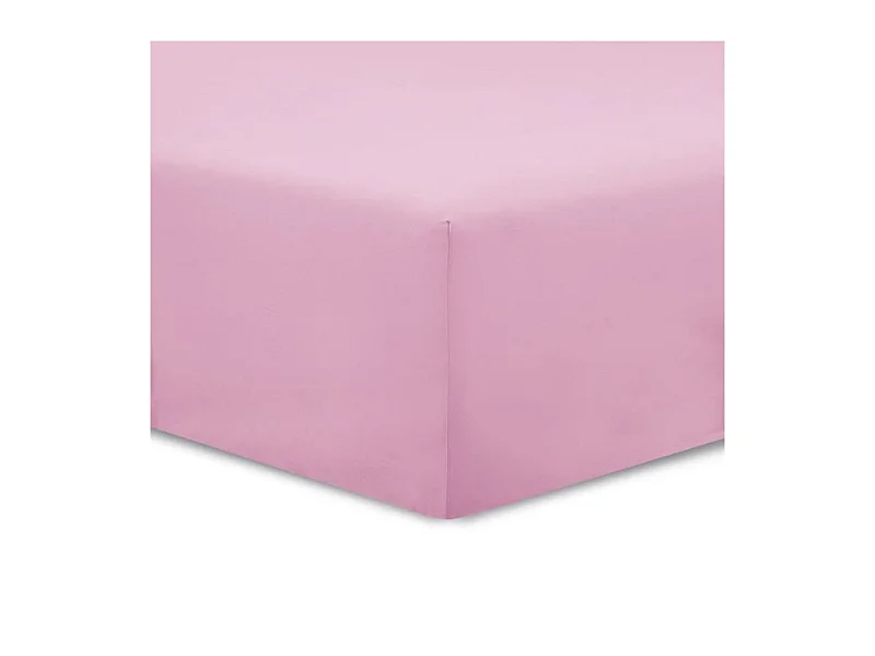 Drap Housse Rose 90x190cm 100% Coton Vision