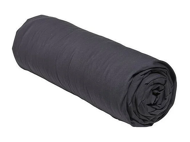 Drap housse  Prestige - 160 x 200+30 cm - 2 personnes - 100% Percale de coton uni - Acier