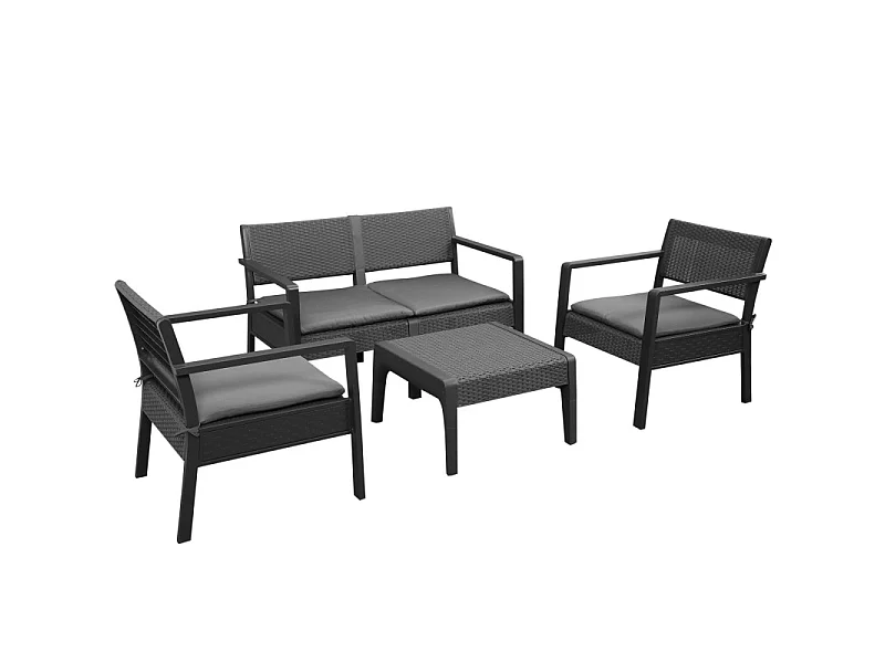 Salon de jardin 4 places ENNIO gris