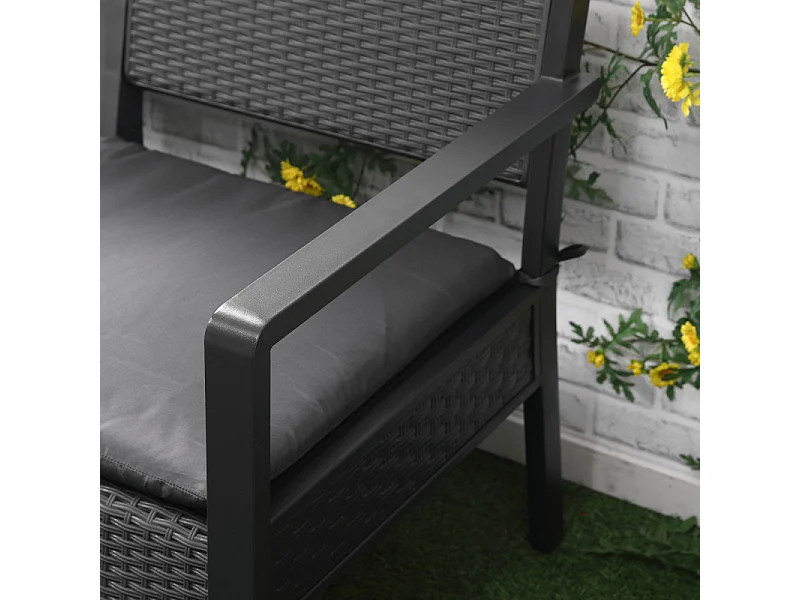 Salon de jardin 4 places ENNIO gris