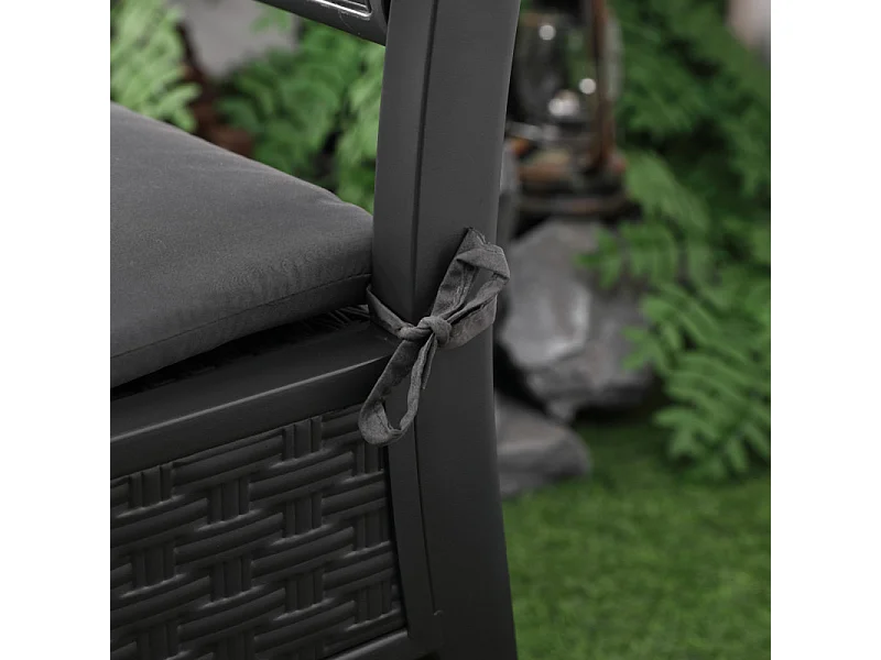 Salon de jardin 4 places ENNIO gris