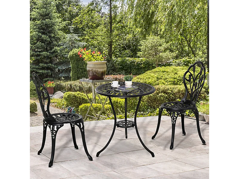 Ensemble de jardin baroque MERCREDI noir