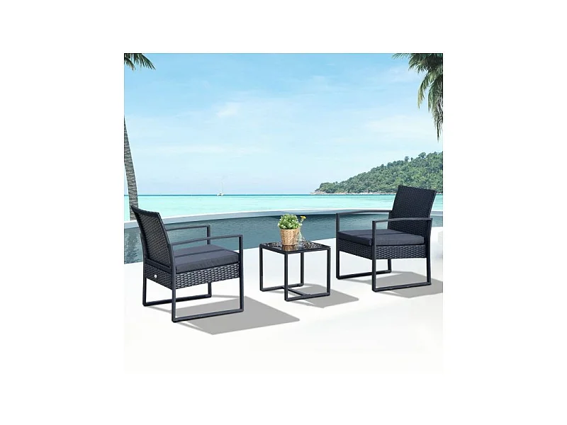 Salon de Jardin Noir Echo