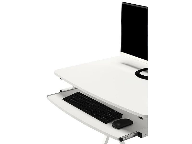 Petit Bureau Informatique - Roulant - Bois Blanc