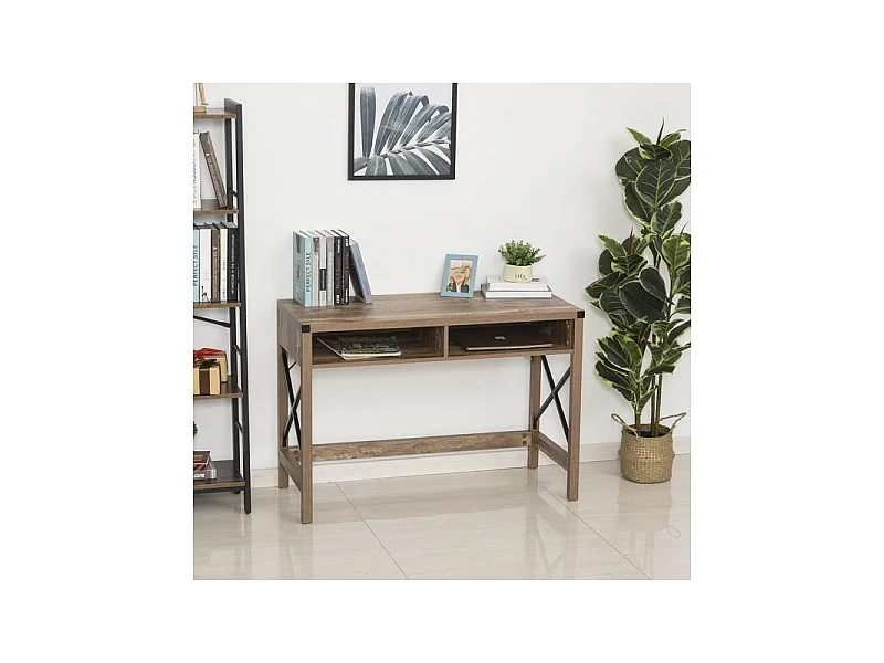 Bureau design industriel imitation bois Montana