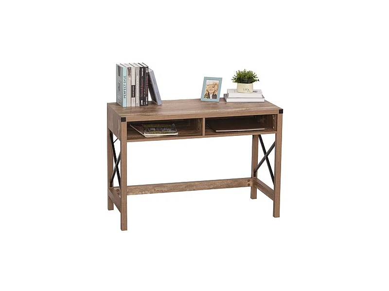 Bureau design industriel imitation bois Montana
