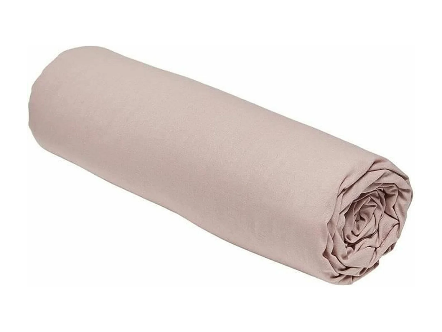 Drap housse uni rose des sable 90 x 190 cm