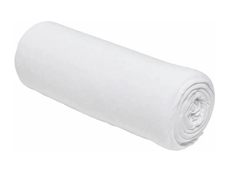 Drap housse jerey uni craie 90 x 190 x 25 cm