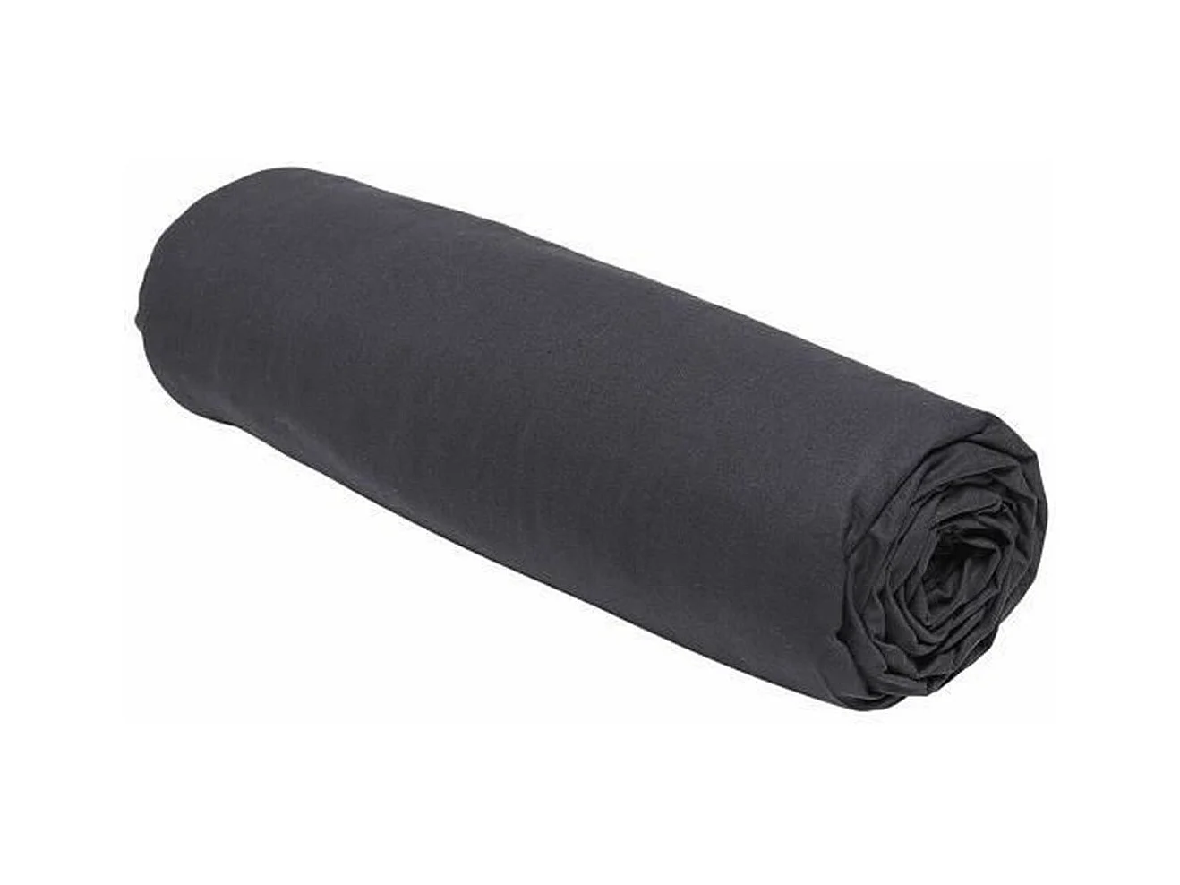 Drap housse - 90 x 190 cm uni - Fusain