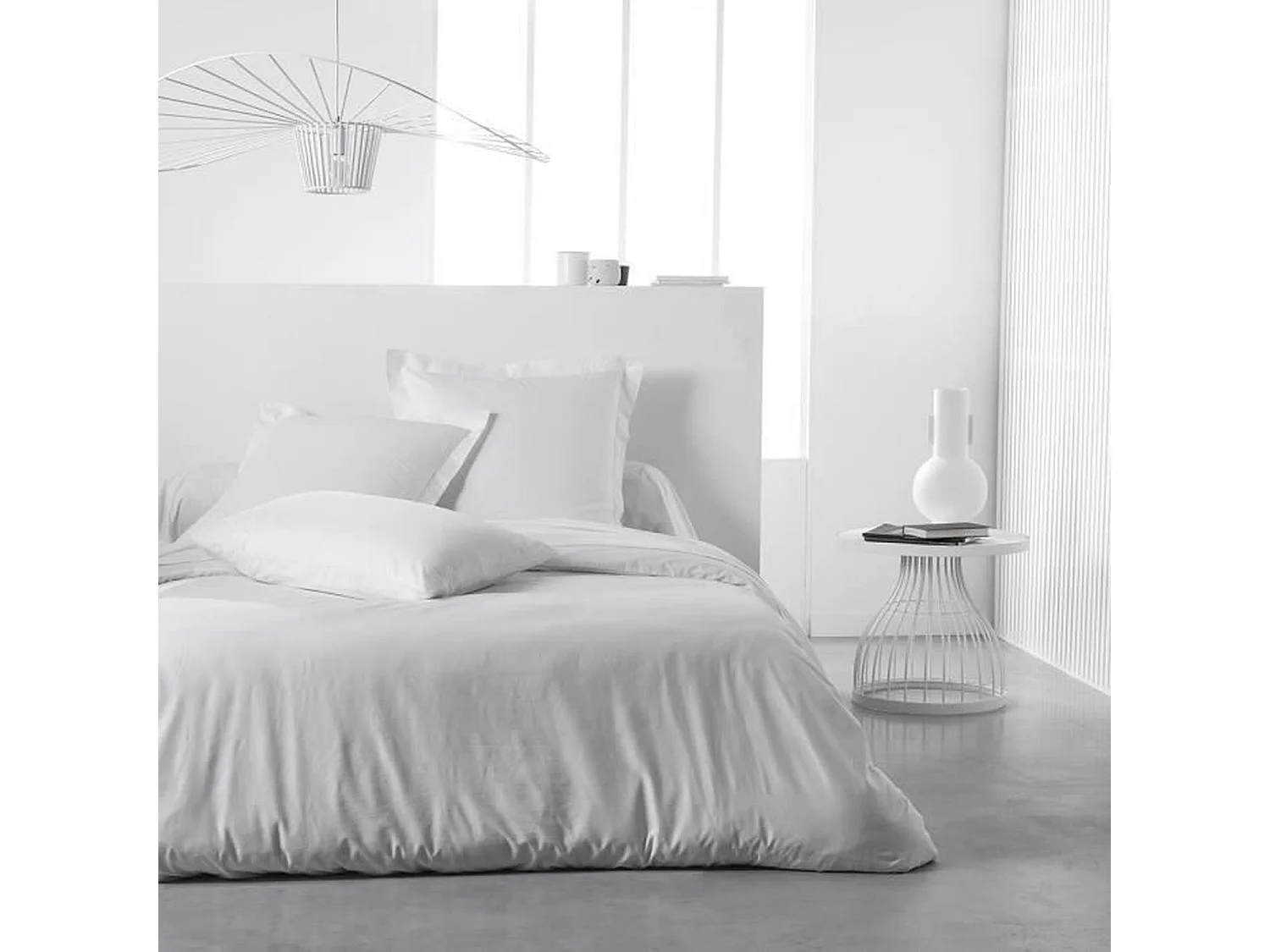 Hoeslaken van katoenen jersey Jersey Cotton. Wit 160/180x200cm