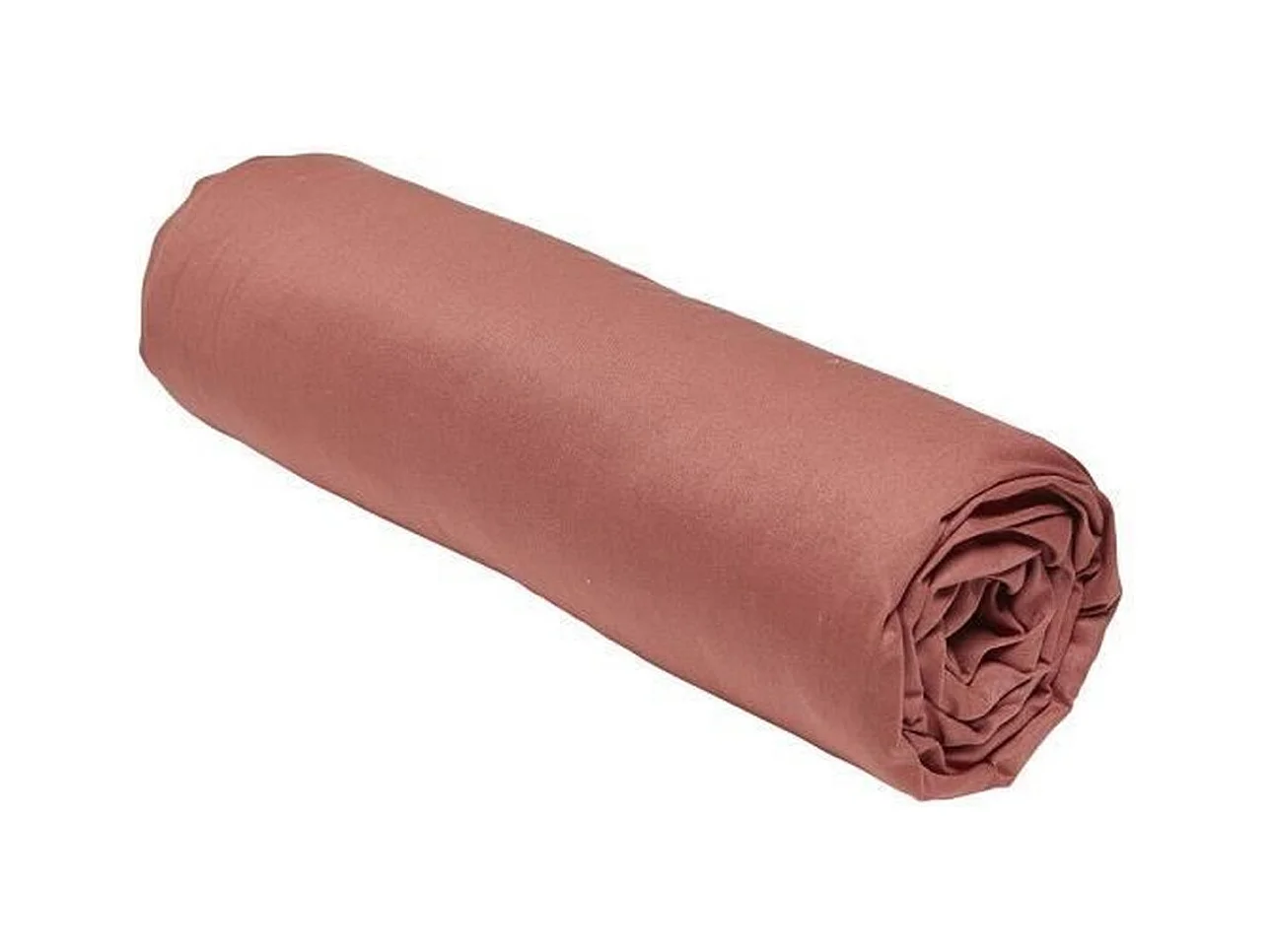Drap housse - 90 x 190 cm uni - Terracotta