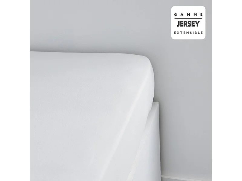 Hoeslaken van katoenjersey Katoenen jersey.Wit 135/150x200cm