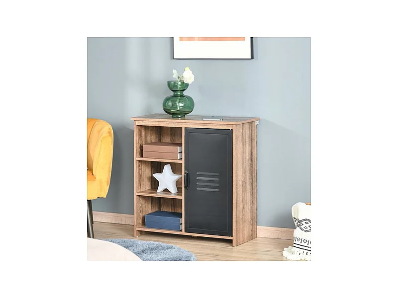 Buffet 3 niches GSTAAD bois et noir