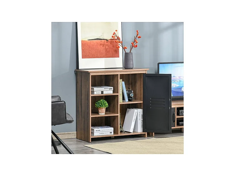 Buffet 3 niches GSTAAD bois et noir