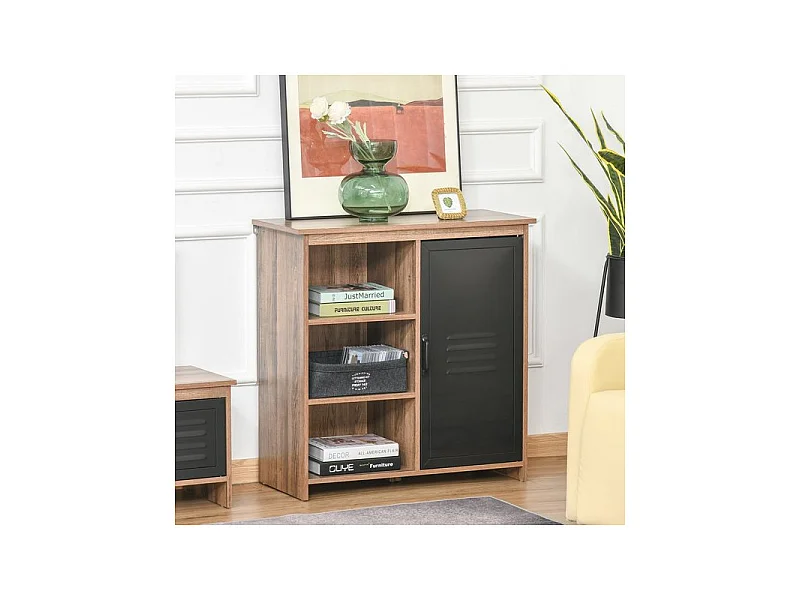 Buffet 3 niches GSTAAD bois et noir