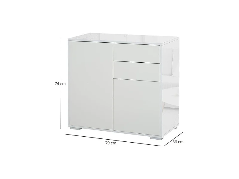 Commode buffet CHÄLONS blanche