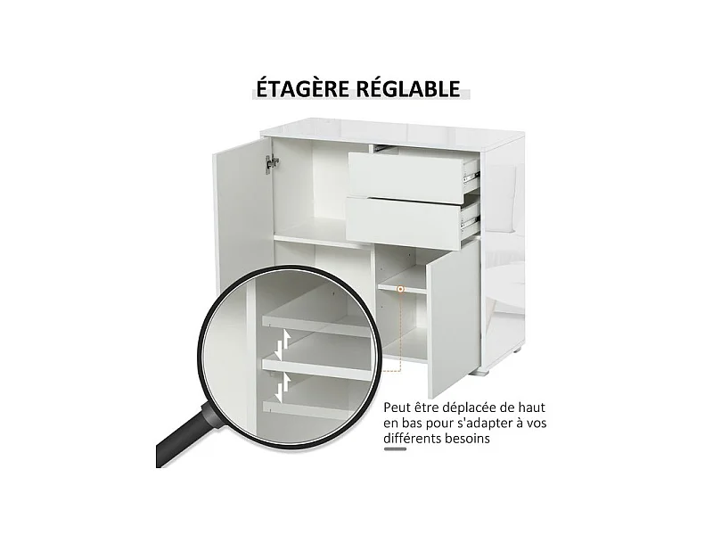 Commode buffet CHÄLONS blanche