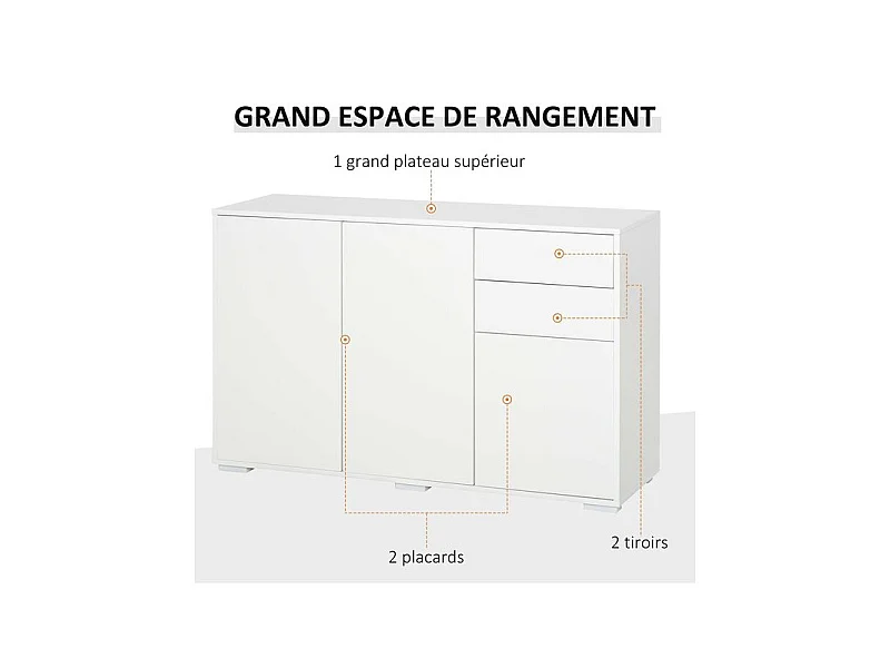 Commode buffet NINO blanche