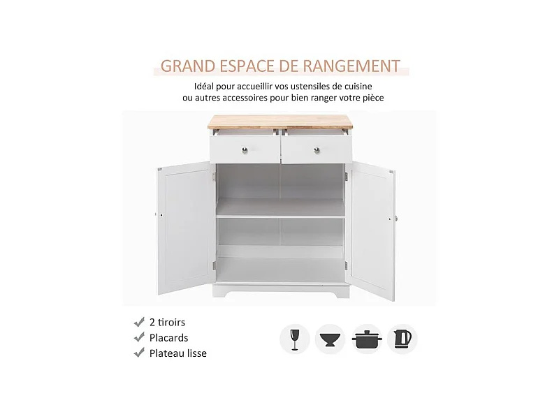 Buffet 2 portes MONIA blanc