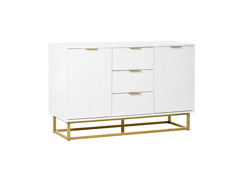 Buffet design APHRODITE blanc et doré