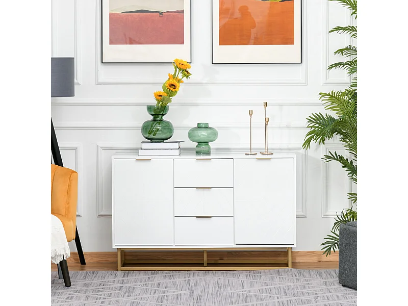 Buffet design APHRODITE blanc et doré