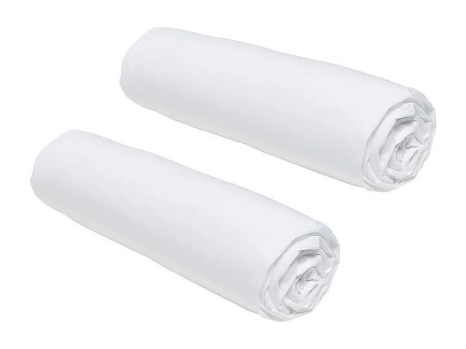 2 draps housses - 140 x 190 cm -Craie