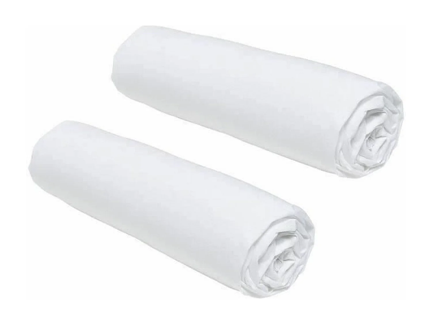 2 draps housses - 140 x 190 cm -Craie